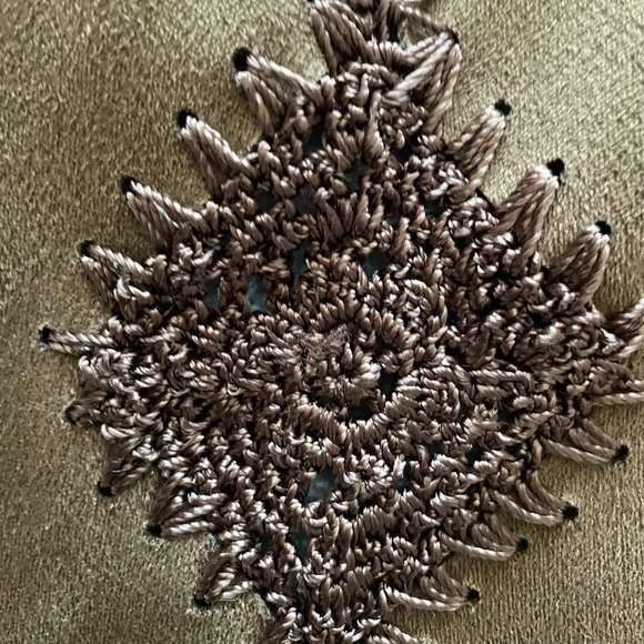 EUC ZARA WOMEN EMBROIDED VEST SLEEVELESS TIE-UP TOP BROWN SIZE S - Picture 9 of 9